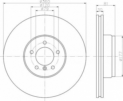 HELLA PAGID 8dd355115611 -  Тормозной диск